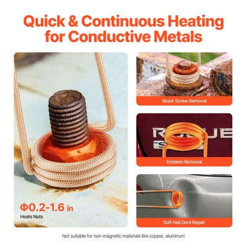 Inductieverwarming Kit - DUOKU - H7 - 1000 W - Draagbaar - Roestige Bouten Extractor 2