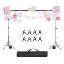 Soporte de Telón de Fondo - DUOKU - 7 x 10 pies - Ajustable - Portátil - Acero al Carbono Q195