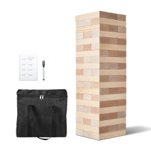 Giocattolo in Legno a Dondolo - DUOKU - Torre Gigante - 60 Blocchi - Per Bambini da 3 a 10 Anni - Interno