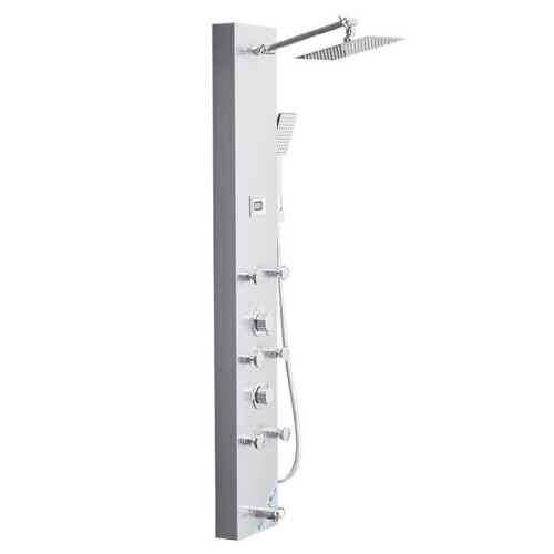 Douchekolom - DUOKU - 7002FL - Regeneffect Handdouche - Geborsteld RVS - Hoge Druk
