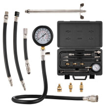 Testcompressiekit-Duoku-9-delig-Motorcilinder-lekkagetest-Aansluitmanometer met dubbele schaal