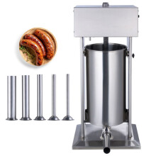 Extractor de salchichas eléctrico-Duoku-vertical 25 L-motor 200 W-control de velocidad continuo-acero inoxidable 304
