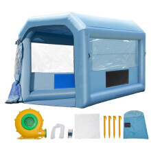 Cabine de Peinture - DUOKU - Gonflable - 4 x 3 x 2,75 m - Souffleur 750 W - Filtration Automobile