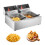 Friteuse Double - DUOKU - 12L - 5000W - Acier Inoxydable - Température Réglable 1