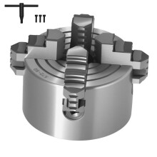 Mandrín de Torre a 4 Mordazas-Duoku-3 po-Concepción de Centrado Automático-Rango de Apretado de 0, 1-3, 15 po-Incluye Llave en T