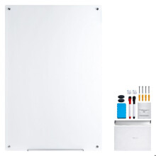 Tableau Blanc Magnétique - DUOKU - 36"x24" - Verre Trempé - Montage Mural - Design Contemporain