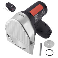Sähkökebabveitsi-Duoku-langaton akku 80 W-leikkuri-turkkilainen gyroskooppi ammattilaiskäyttöön-ruostumatonta terästä-2 terää-Φ4"/100 mm