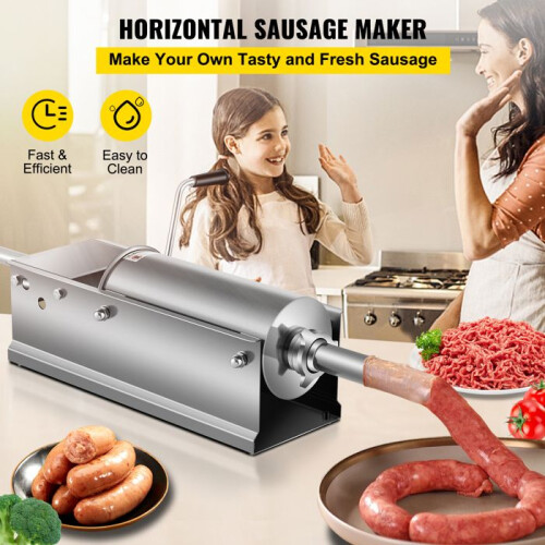 Wurstfüller - DUOKU - HS-5L - 5 L - Edelstahl 304 - Doppelte Geschwindigkeit 2