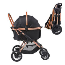 Haustierwagen - DUOKU - G10A - 4 Räder mit Bremsen - Kapazität 66 lb - Schwarz