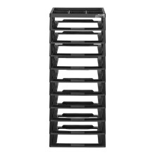 Organiseur de Rangement - DUOKU - 10 Niveaux - Grande Capacité - Cadre Noir - Matériau PP