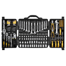 Conjunto de Ferramentas de Mecânico-Duoku-207 Peças-Chaves 1/4" 3/8" 1/2", SAE e Métrico, Kit Completo com Pontas, Acessórios