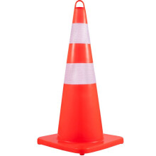 Cones de Sinalização-Duoku-10PCS 28"-Cones de Segurança Laranja em PVC-com 2 Coleiras Reflexivas-Base Pesada