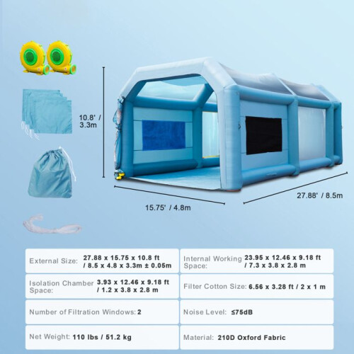 Barraca de Camping - DUOKU - 8,5 x 4,8 x 3,3 m - 8 lugares - Automática - Azul 1
