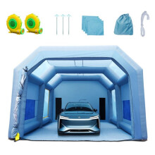 Cabine de Pulverização Inflável-Duoku-Tenda de Pintura de Carro de 10 x 6 x 4 m-com Sistema de Filtro e 2 Ventiladores