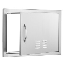 Toegangdeur voor Barbecue-Duoku-Eenvoudige Buitenkeuken Deur 610 x 432 mm- met Handgreep en Ventilatieopeningen