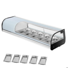 Vitrina Refrigerada para Sushi - DUOKU - GN-52L - 52 L - 5 Bandejas de Acero Inoxidable - Iluminación LED