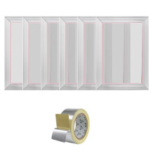 Kit de Serigrafia-Duoku- 10x14 Polegadas- Alumínio- 6 Molduras- com Malha 156 Pontos e Fita de Vedação