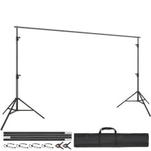 Soporte de Tela de Fondo Robusto-Duoku-12 x 10 pies-Sistema de Soporte de Fotografía Ajustable con 6 Pinzas y Bolsa de Transporte