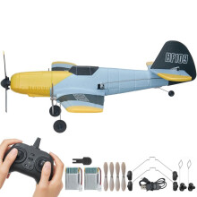 Avião RC-Duoku-2,4 GHz 3 Canais-Giroscópio 6 Eixos-2 Baterias-Planador RC de Caça-Voo Fácil para Todas as Idades