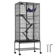 Gaiola para Furão - DUOKU - 175 cm - 4 Níveis - Ideal para Ratos - Metal com Rodízios