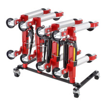 Soporte de Carrito - DUOKU - MR8019 - Ruedas Rotativas 360 - Trinquete Hidráulico - Rojo