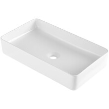 Aufgesetztes Waschbecken - DUOKU - Rechteckig - Glänzende Weiße Keramik - 609x351x112mm - Modern
