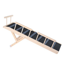 Rampa Pieghevole per Cane - DUOKU - 120 cm - Regolabile - Legno Massiccio - Interno &amp; Esterno