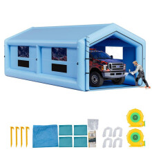 Puhallettava Maalauskoppi - DUOKU - 12x5x4 m - Tuuletin 750 W - Ilmansuodatus - Kolmioaitta