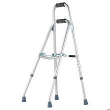 Déambulateur Pliable-Duoku- Hauteur Réglable Sur 6 Niveaux- Aluminium Léger- Jusqu'à 159 kg- Argent