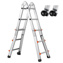 Teleskopleiter - DUOKU - 9,5 ft - Aluminium - Maximalbelastung 150 kg - Faltbar und Kompakt
