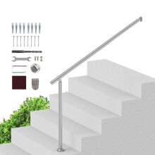 Rambarde per Marce Esterne - DUOKU - Kit di Parapetto - Inox - 120 cm - Argento
