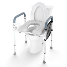 Assento de Banheiro Elevado-Duoku-Ajuste de Altura de 19,3"-25,2"-Capacidade de 350 lb-Estrutura em alumínio-para pessoas Idosas
