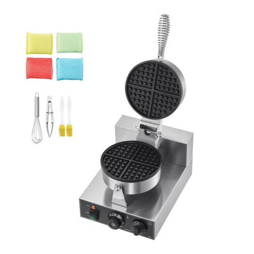 Wafelijzer - DUOKU - HT-1 - 1230 W - RVS - Antiaanbak - Temperatuurregeling
