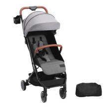 Standard-Kinderwagen für Baby-Duoku-Kinderwagen für Kleinkinder mit verstellbarer Rückenlehne von 95-175 und Fußstütze - Dunkelgrau