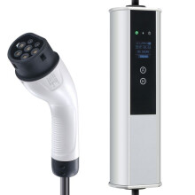 Chargeur EV Portable Type 2-Duoku-16A 3,68 kW/11 kW-Livré avec un Câble de Charge de 7,5 m-Prise CEE 16-Écran LCD