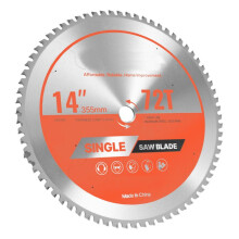Circulaire Zaagblad Ø 355 mm-Duoku-72 Tanden in Legering-Masthole 25,4 mm-Nauwkeurige Afwerking-met Geluiddempende Koelopen
