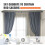Varões de Cortinas Duplas-Duoku-Diâmetro de 1" e 3/4"-Comprimento Ajustável de 36 a 72 polegadas-com Pontas Ovais 3