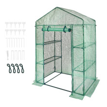 Serre op de grond - DUOKU - 4,6 x 2,4 x 6,7 ft - Snelle installatie - Stalen frame - Groen