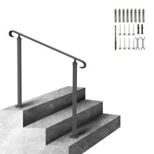 Rampa di scala - DUOKU - LTFS-1.2MLZ - Ferro Battuto - Regolabile - Esterno - Nero