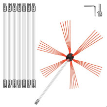Varillas de Limpieza de Chimenea Flexibles-Duoku-26 pies-Kit de Limpieza de Chimenea de Nylon Sooteater, 8 Varillas Blancas