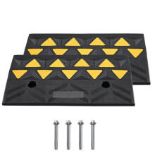 Rubberen Ramp - DUOKU - S001 - 50 x 32 x 11 cm - Capaciteit 15 ton - Set van 2