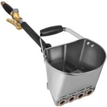 Pulverizador - DUOKU - Pistola de 4 Jatos - Para Argamassa, Estuque e Gesso - Com Fio - Prateado