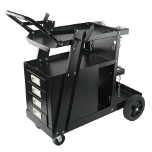 Chariot de soudage - DUOKU - WT-78-A - 2 niveaux, 4 tiroirs - Capacité 120 kg - 2 emplacements bouteilles