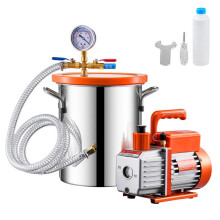 Kit di Camera a Vuoto-Duoku-3 Galloni e Pompa di 3,5 pi3/min-Pompa a Vuoto a un Piano-Resina di Degasaggio e Silicone Epossidico