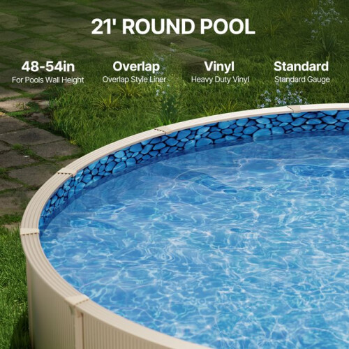 Revestimento de Piscina - DUOKU - 21 Pés - Vinil Padrão - Redonda - 48 a 54 Polegadas 2