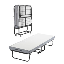 Opklapbed - DUOKU - Dubbel Vouwbaar - Geheugen Foam Matras 10 cm - Robuust Metalen Frame - 1 Persoon