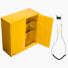 Armário de Segurança para Produtos Inflamáveis de 110 L-Duoku-109,2 x 46 x 118 cm-Armário Resistente ao Fogo-Amarelo
