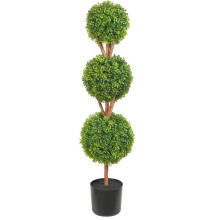 Topiário - DUOKU - 48 po - 3 Plantas Falsas - Jardineiras Inclusas - Verde