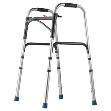 Déambulateur pliable-Duoku- déambulateur réglable en hauteur à 2 boutons- avec poignées durables- capacité de 159 kg