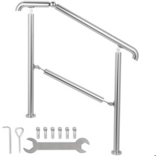 Corrimano - DUOKU - BXG-3STEP - Acciaio Inossidabile - Capacità 220 lb - Regolabile